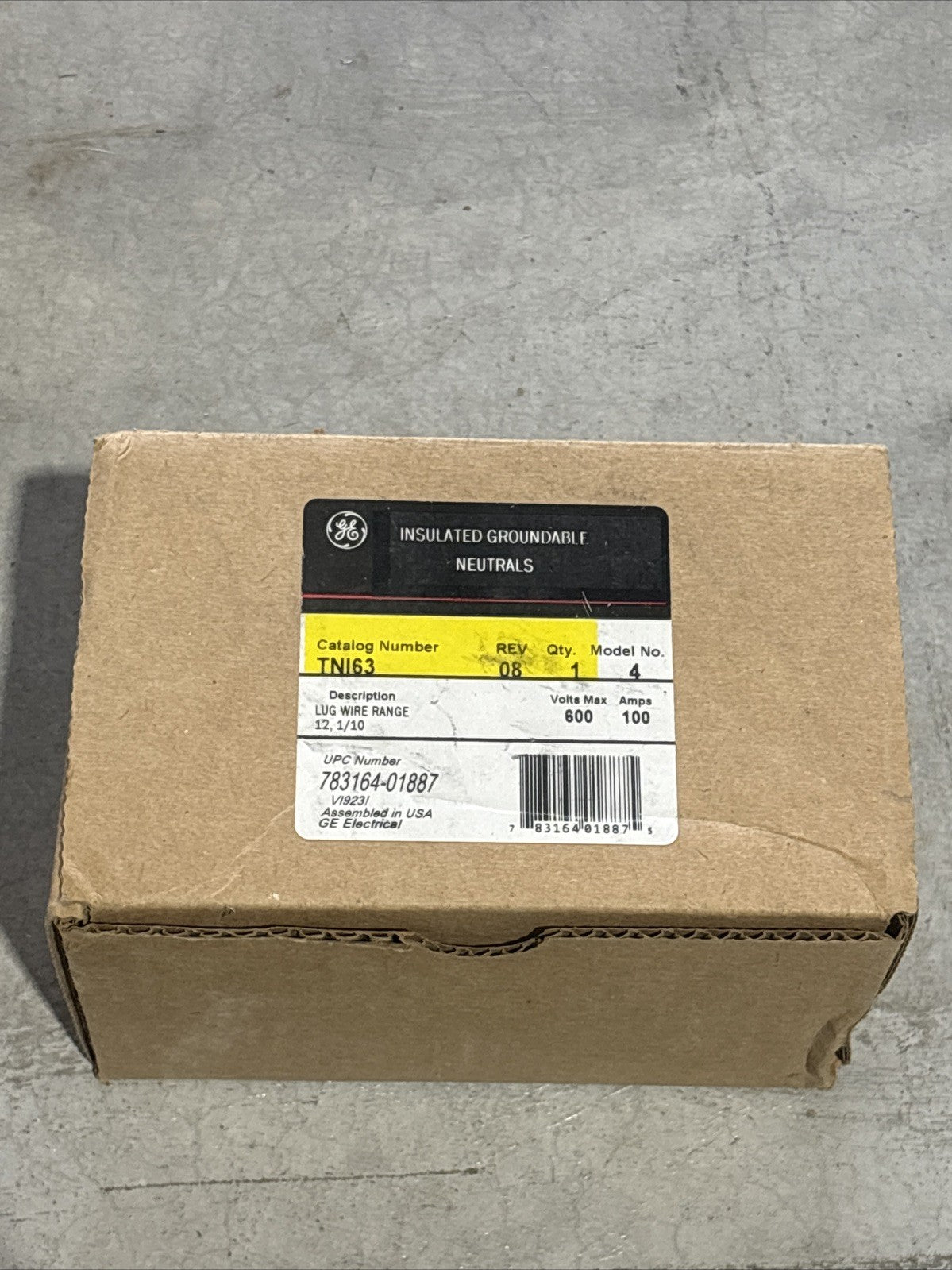 General Electric GE TNI63/TNI-63 Insulated Groundable Neutral2