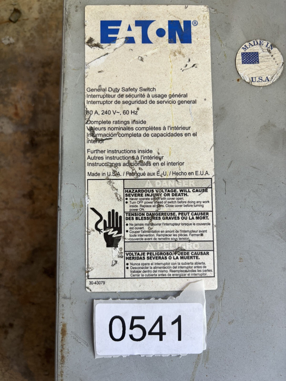 Eaton DG221NGB General Duty Safety Switch 30 Amp 240 Vac1