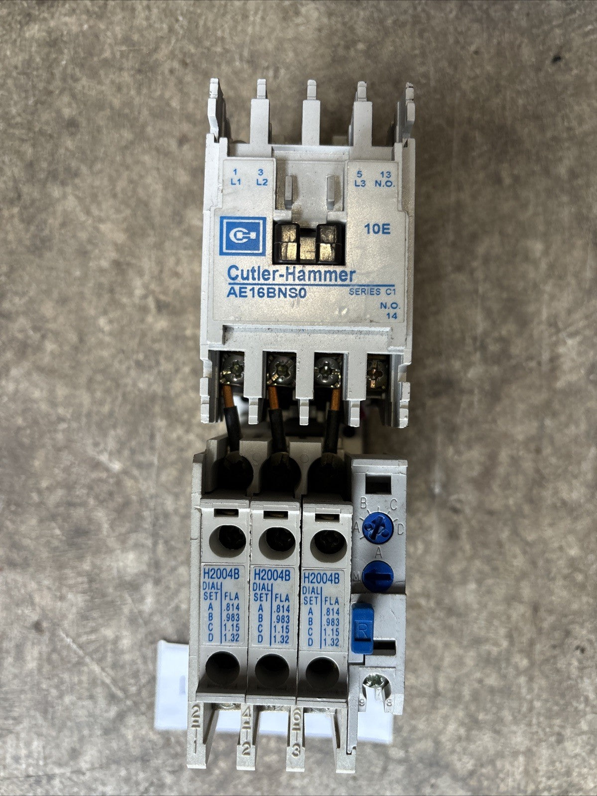 Cutler Hammer AE16BNS0 Starter, C20KGT3 Contact Block, C306DN3 Relay *WARRANTY*1
