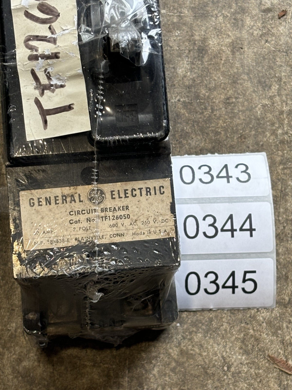 General Electric TF126050 Circuit Breaker 50 Amp 2 Pole 600 Vac1