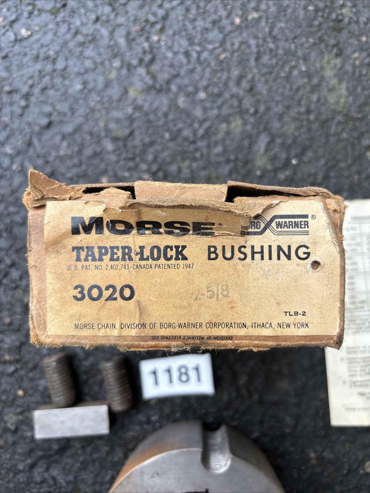 MORSE,3020 2 5/8” ,TAPER LOCK BUSHING NOS2
