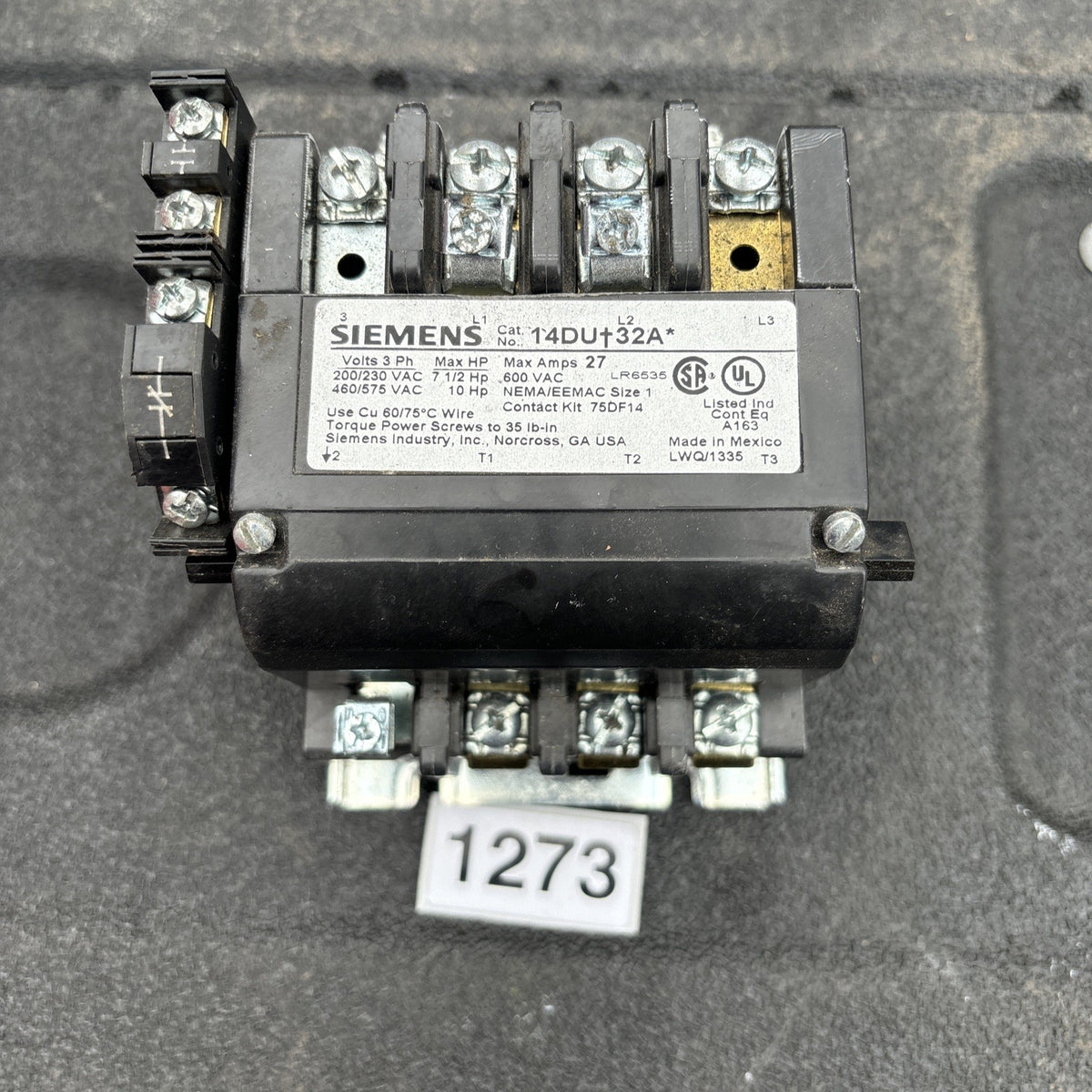 Siemens 14DU+32A Starter Contactor 14DU32A 120v0