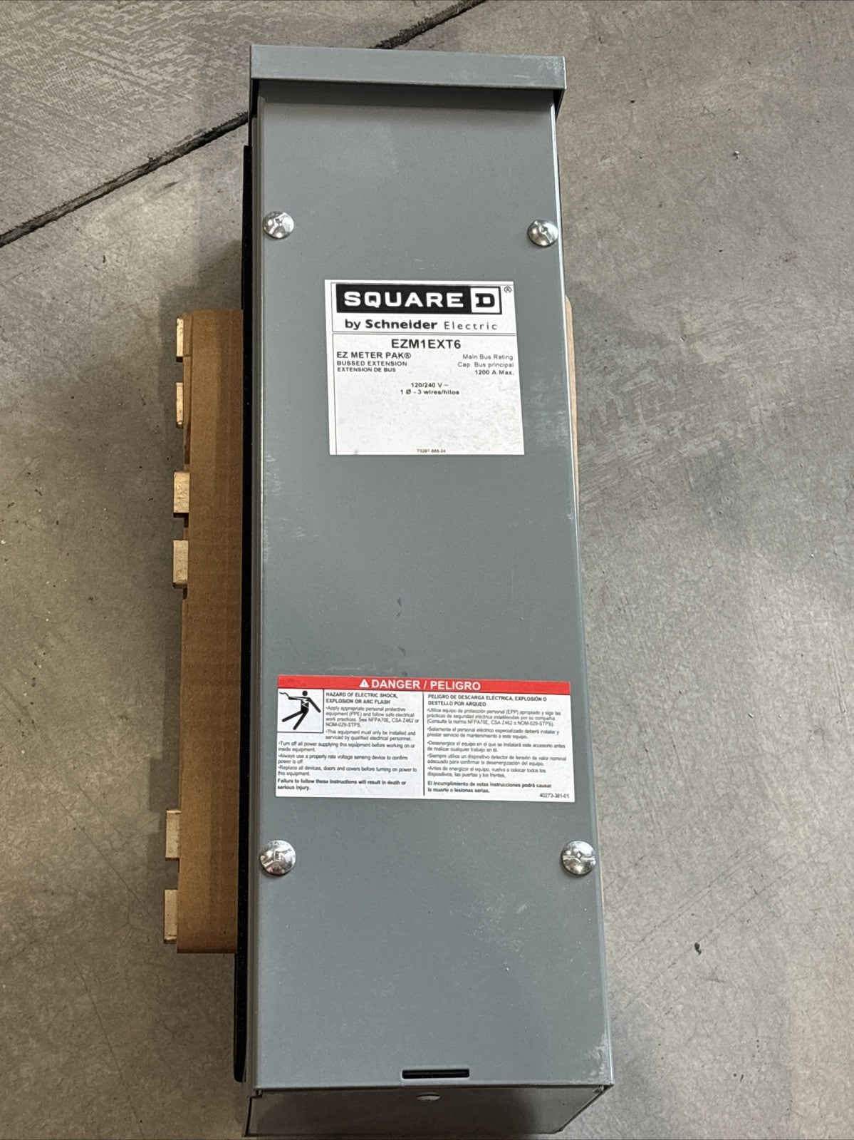 Square D  EZM1EXT6 1200 Amp EZ METER PAK Bussed Extension New no box0