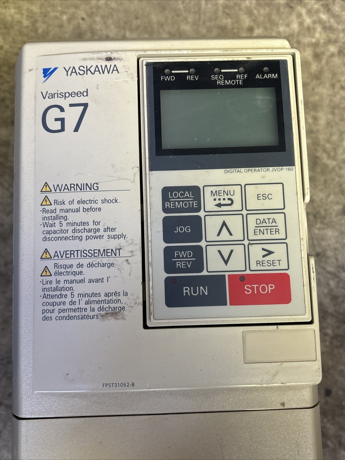 YASKAWA 1 HP G7 VARISPEED VFD DRIVE CIMR G7U40P71