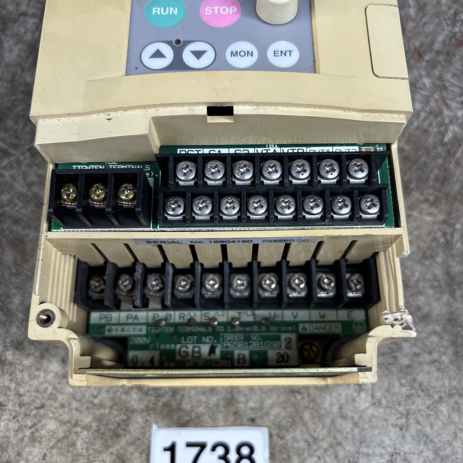 Toshiba VFS7 2004UP Transistor Invertor 3 Phase 3 Amp 200 230 Volts Works Read1