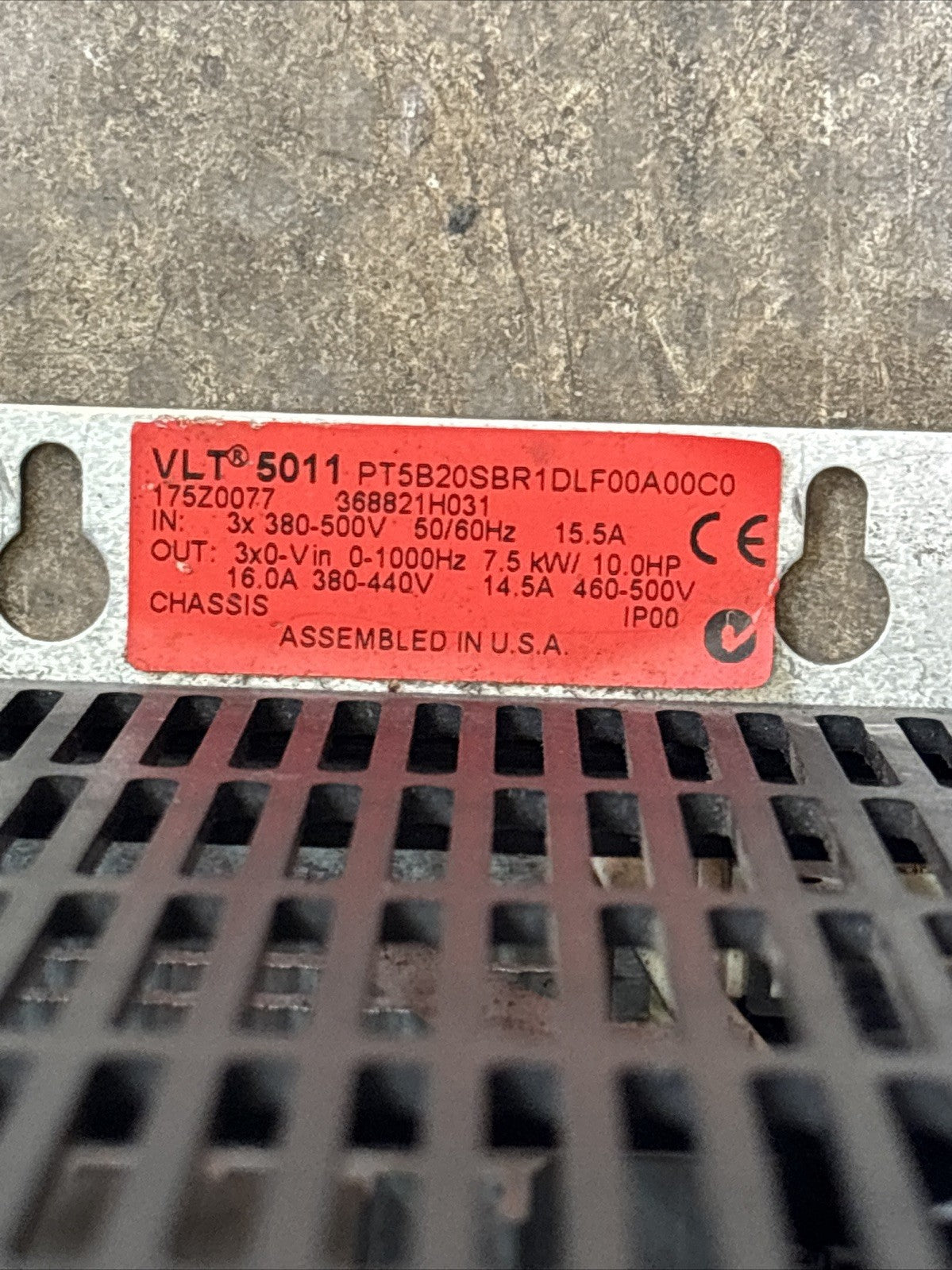 DANFOSS VLT 5000 VLT5011PT5B20SBR1DLF00A00C0 Variable Speed4