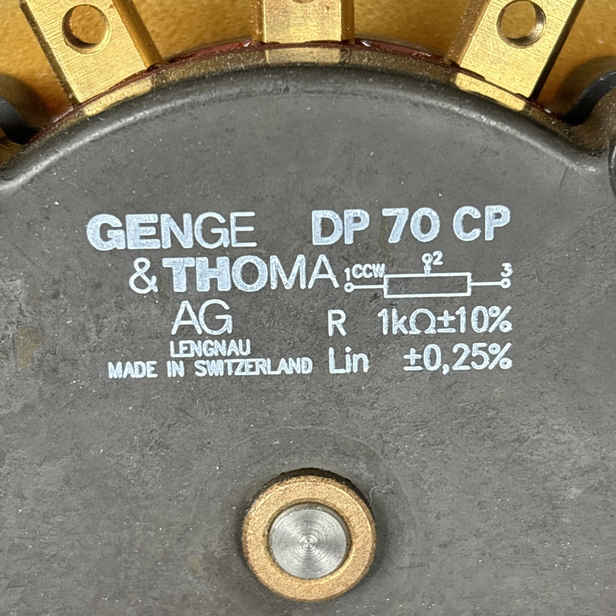 POTENZIOMETRO DP70CP GENGE & THOMA 10KOhm 0,25% Linearità4