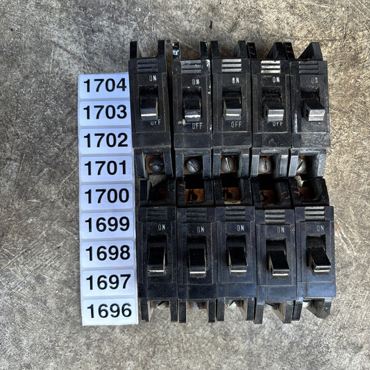 Lot Of 10 SQUARE3 D  TYPE  QB /  991120  / 20AMP/USE(33C3UP0