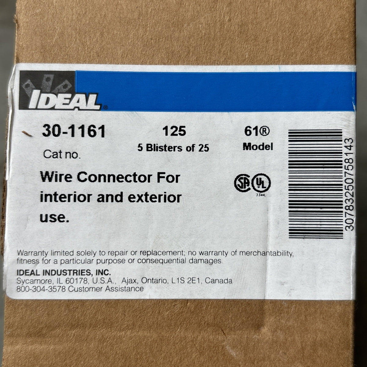 Ideal 30 1161P Twist On Wire Connector, 14 Awg Max, Gray, Orange, Thermoplastic1