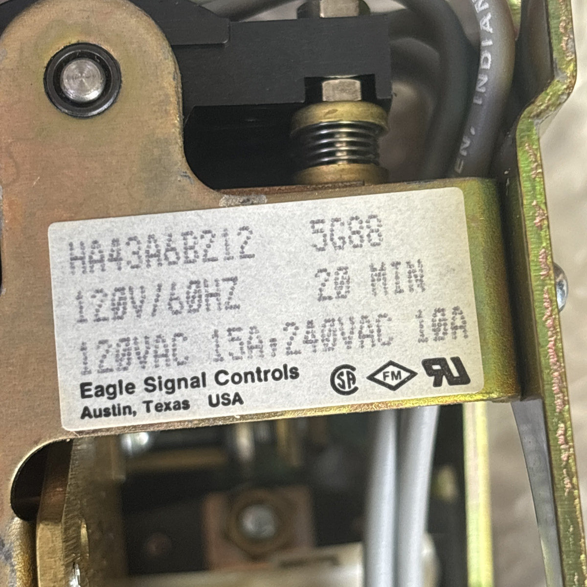 Eagle Signal HA43A6B212 Microflex Timer 0 20min 120v ac4
