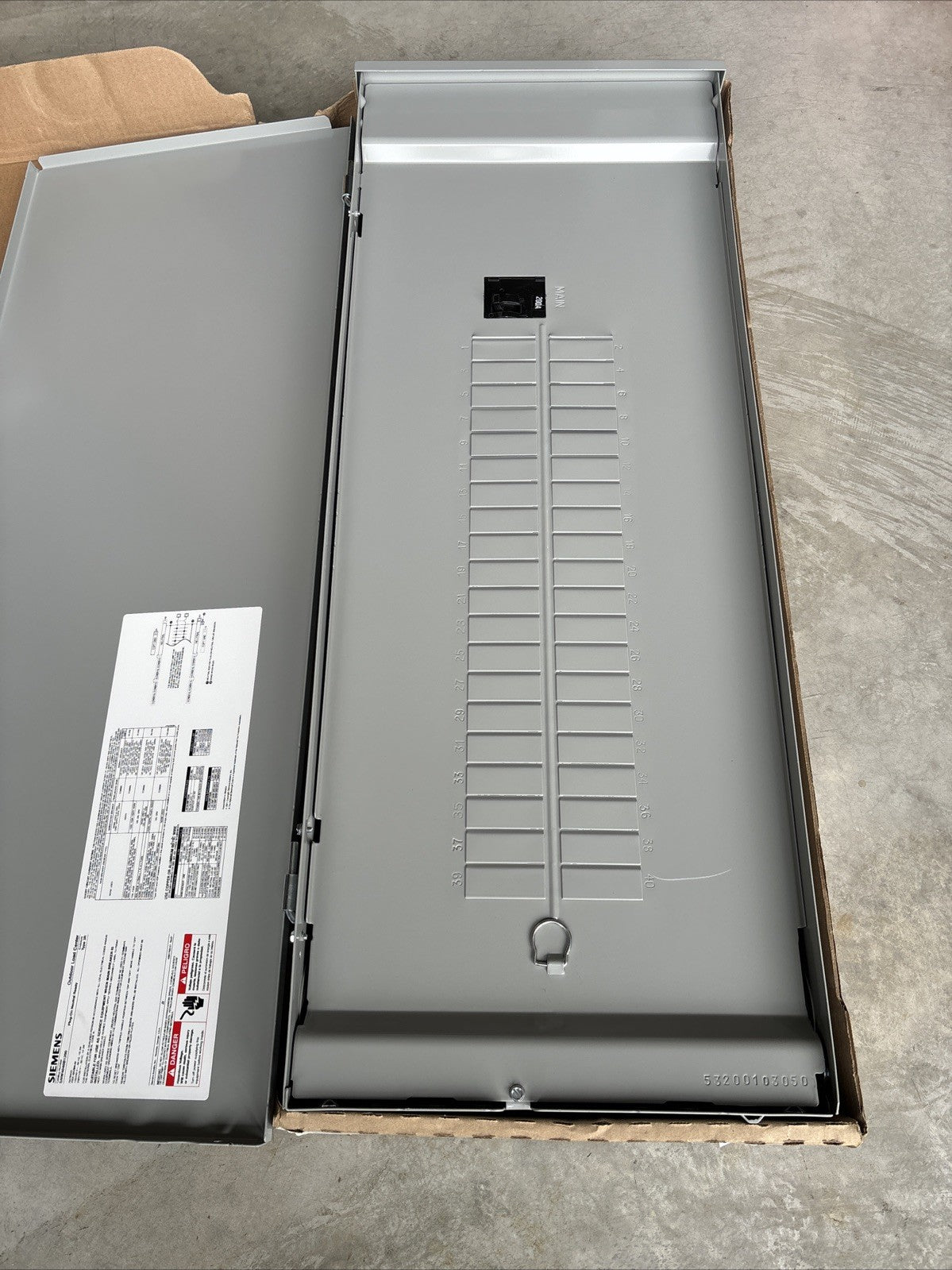 SIEMENS SNW4040B1200 200 Amp 40 Space 40 Circuit Main Breaker Load Center3