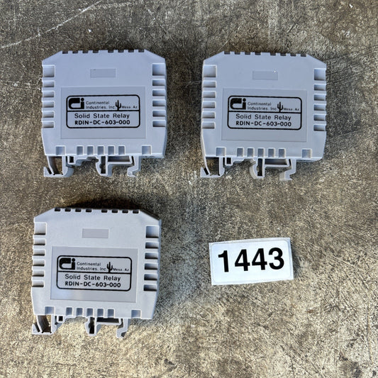 RDIN DC 603 000 Continental SSR Solid State DIN Rail Mount Relay RDINDC60300 LOT0