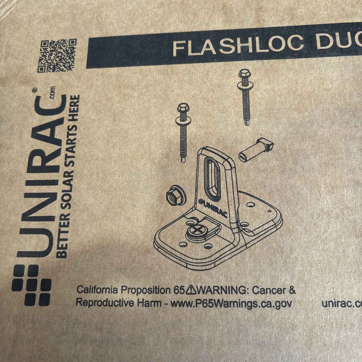 20X Unirac 004275D Flashloc Duo Dark Solar Footing (Box Of 20) NEW FREE SHIPPING2