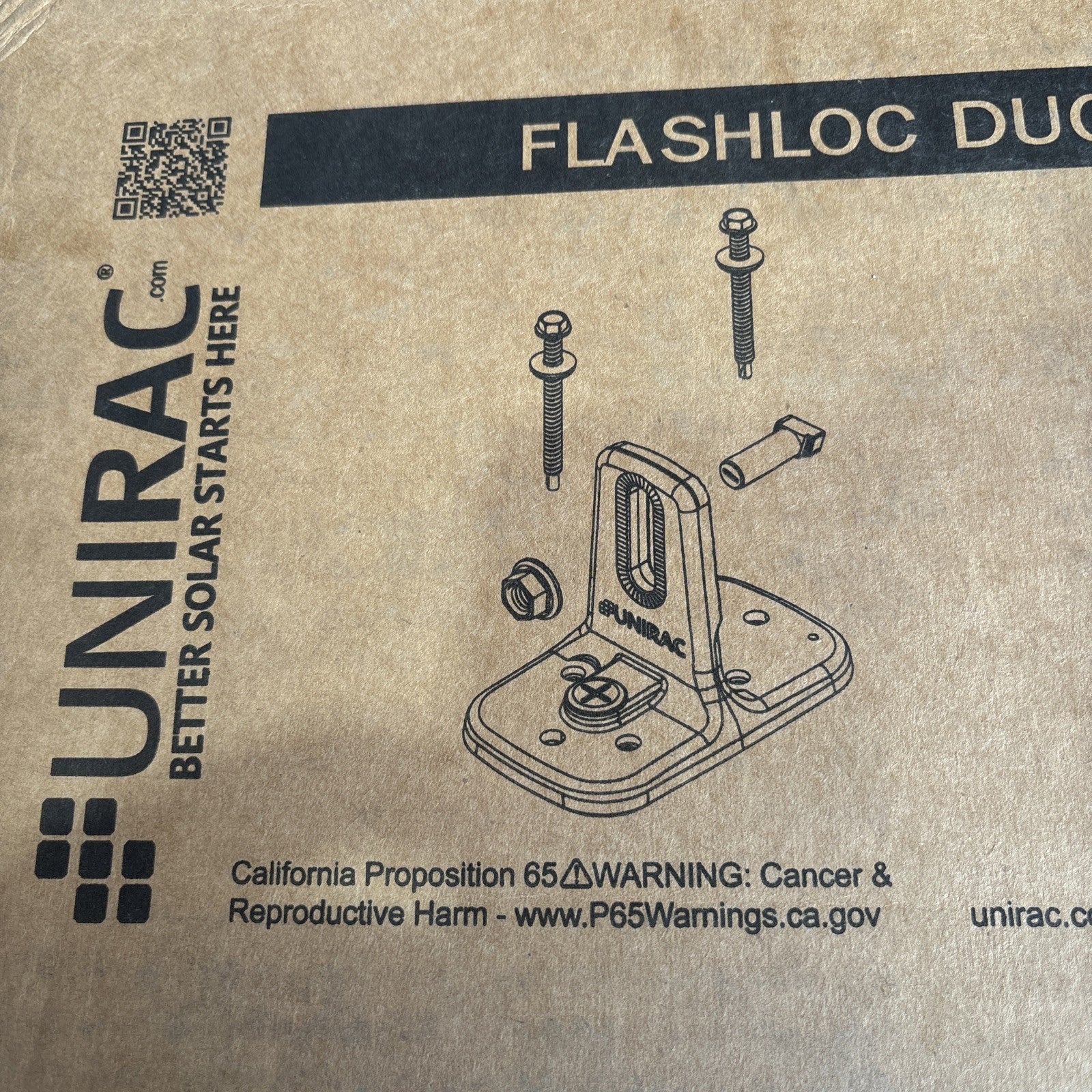 20X Unirac 004275D Flashloc Duo Dark Solar Footing (Box Of 20) NEW FREE SHIPPING2
