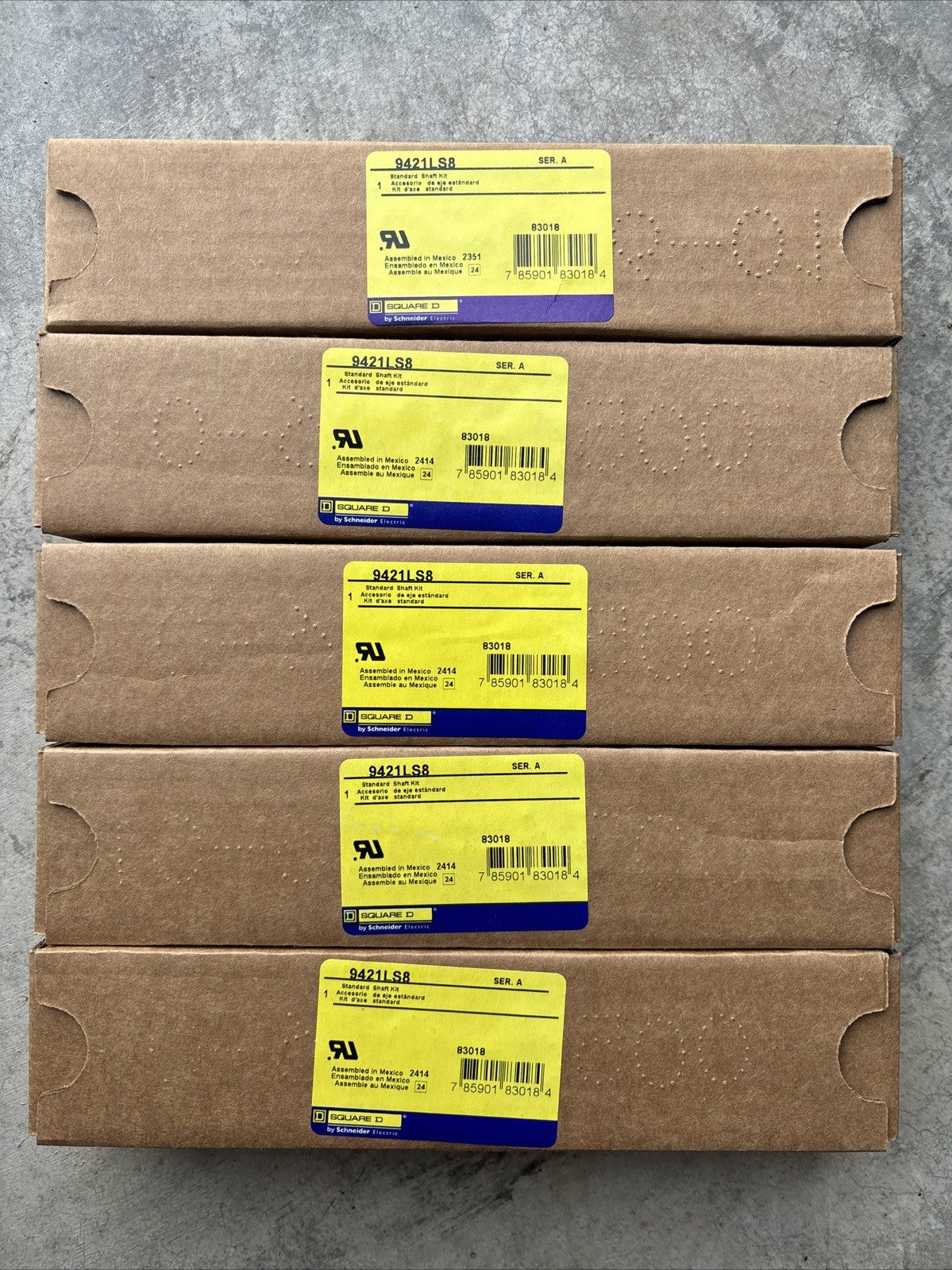 Lot Of 5 New Square D 9421LS8 Standard Shaft Kit0
