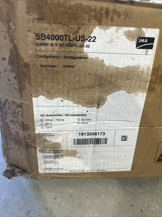 SMA Sunny Boy SB4000TL US 22 Solar Inverter 4000W with DC Disconnect & Bracket0