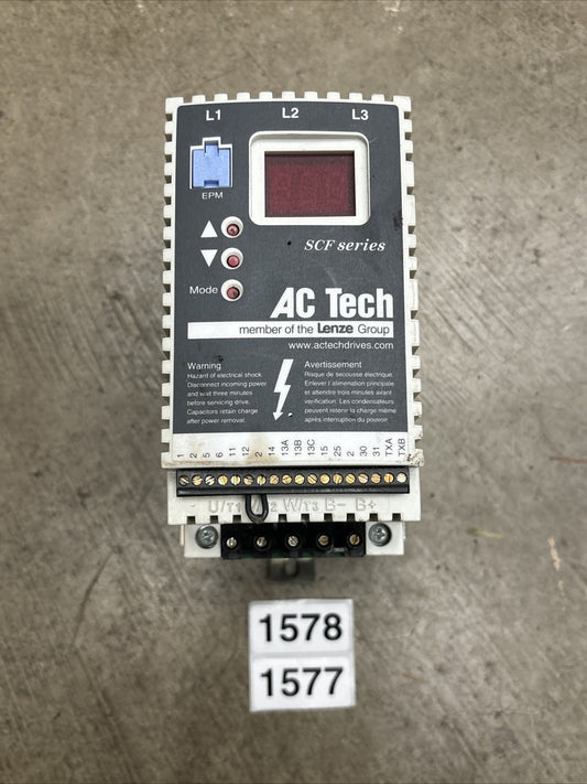 AC TECH SF210 VARIABLE SPEED DRIVE 1HP 208/240V 3PH (3F3)0
