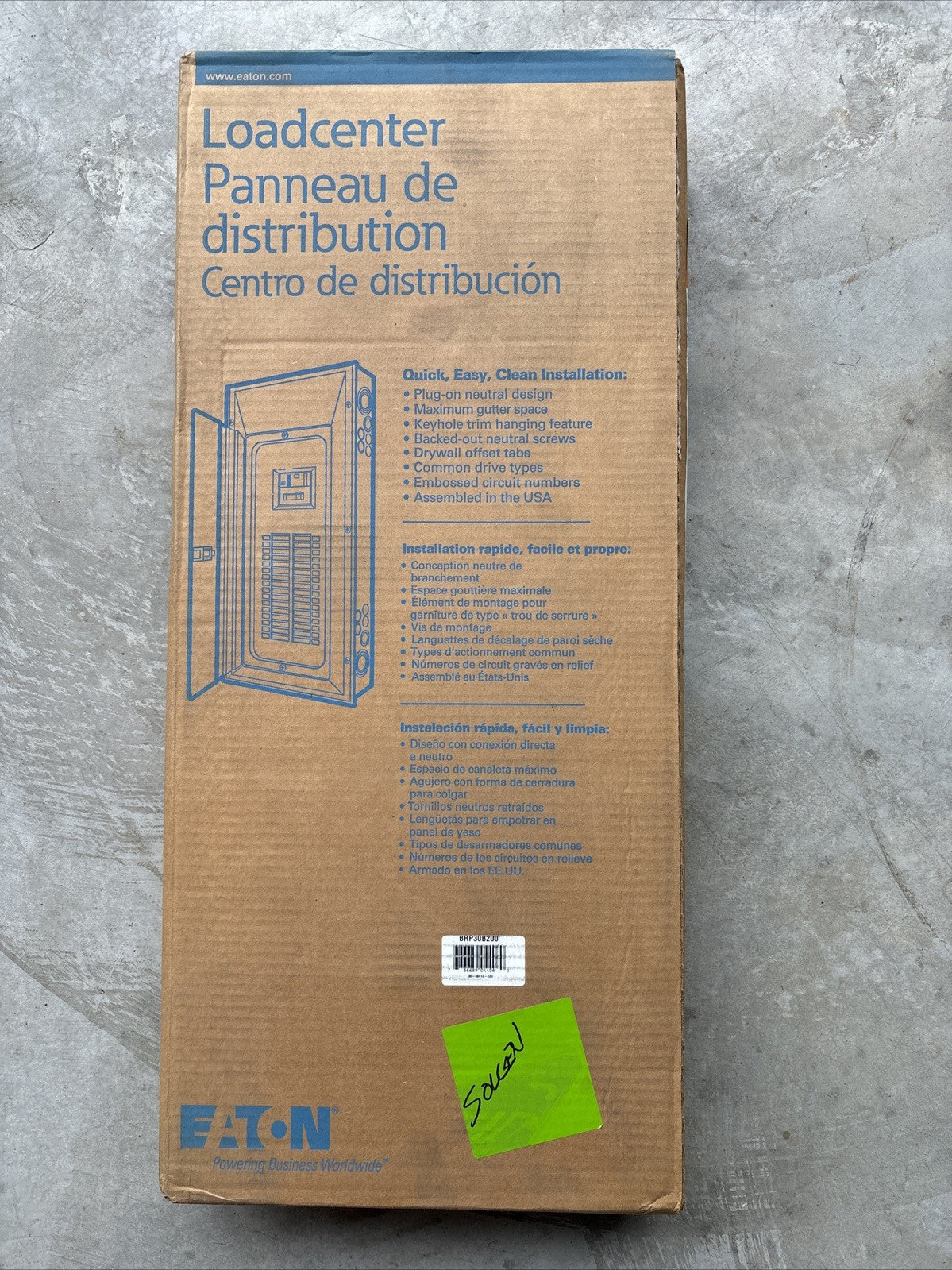 NEW EATON BRP30B200 200 AMP MAIN BREAKER PANEL 1P/3W 120/240 VAC 30 CIRCUIT3