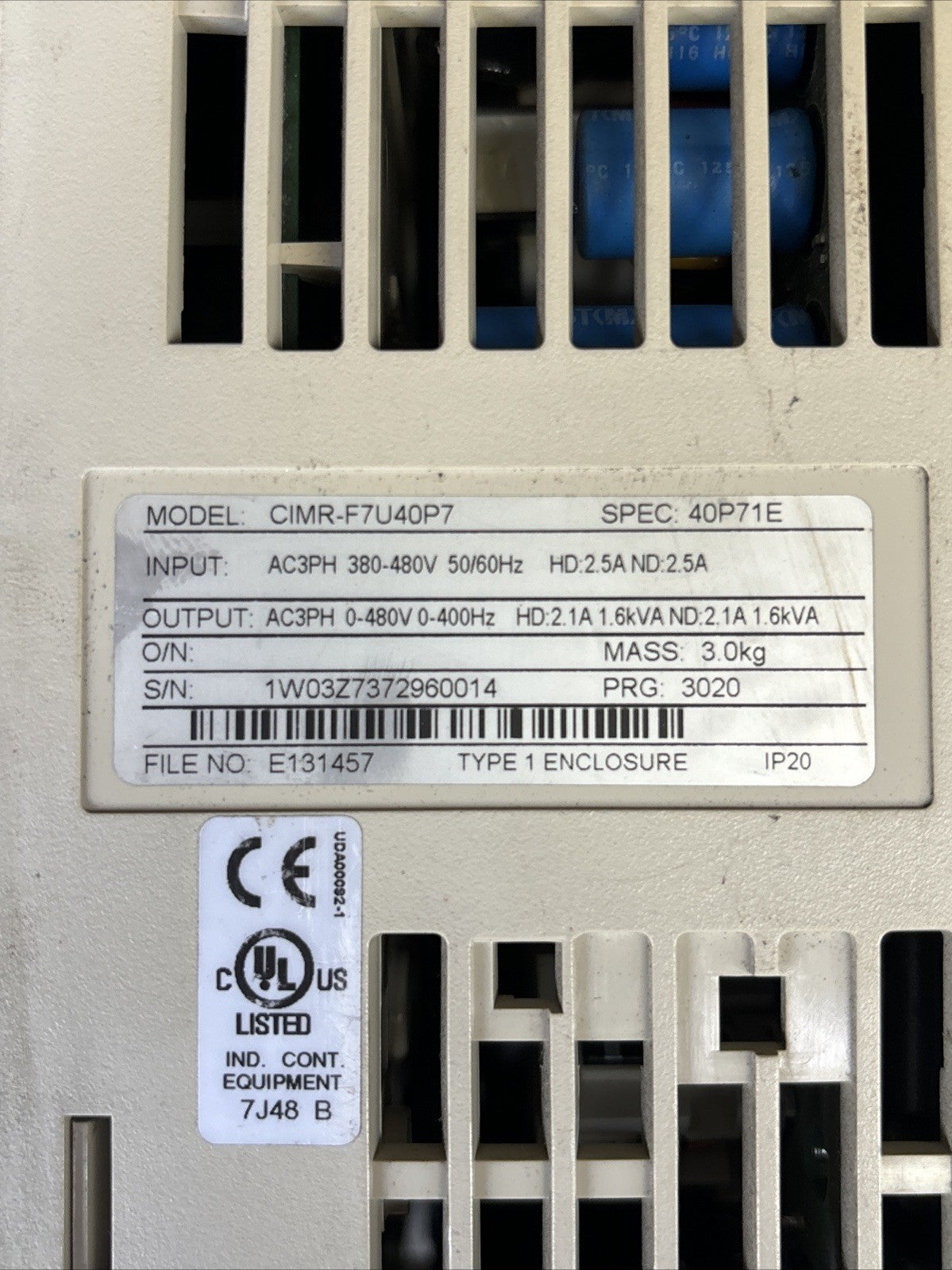 YASKAWA ELECTRIC CIMR F7U40P7 Drive2