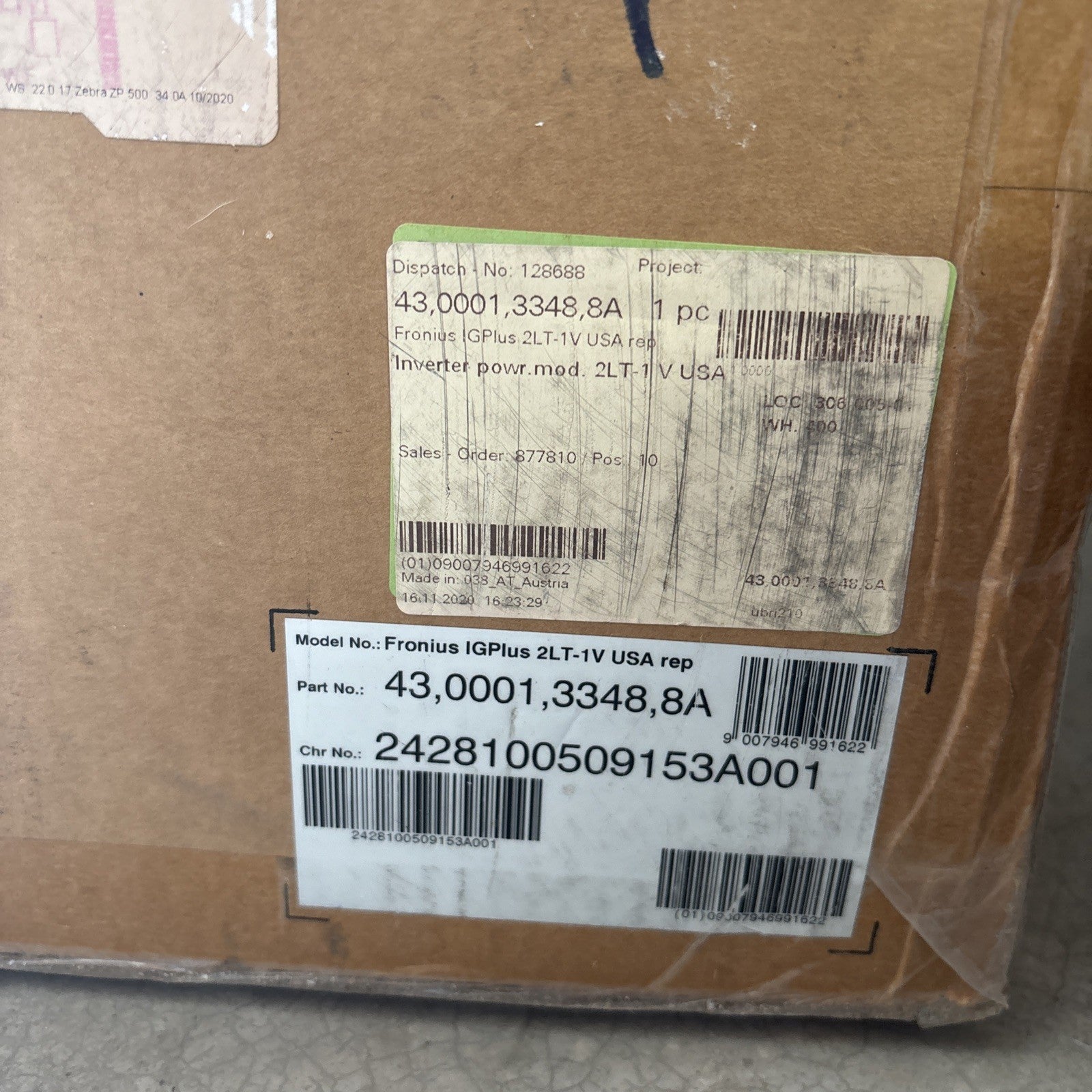 Fronius IG Plus 2LT 1V Inverter Power Stage 1 Phase 43,0001,3348,8A0