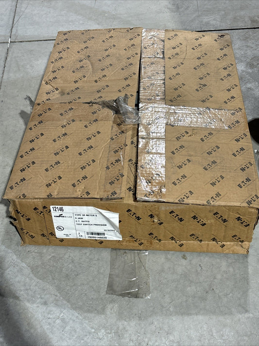 2x Eaton B Line Series 12146 600 Volt 20 Amp 1 Phase 6 Jaw CT Rated Single Meter0