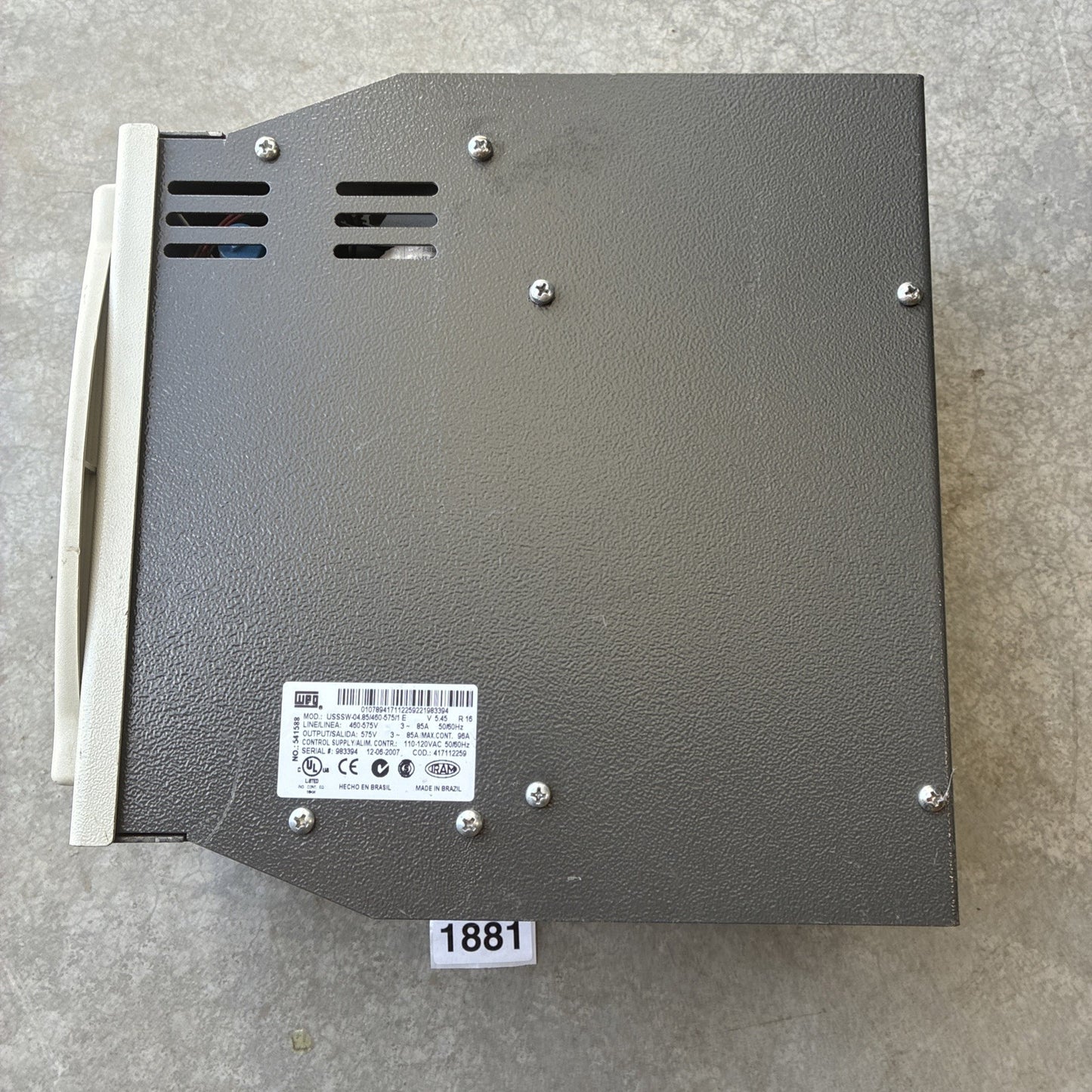 USSSW-04.85/460-575/1 E WEG 96A 460-575V 50Hz Soft Start2