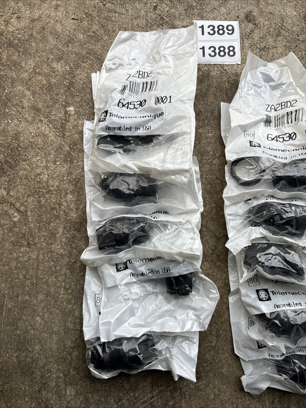 NEW IN BAG TELEMECANIQUE 2 POSITION MAINTAINED SELECTOR SWITCH ZA2 BD2 Lot Of 103