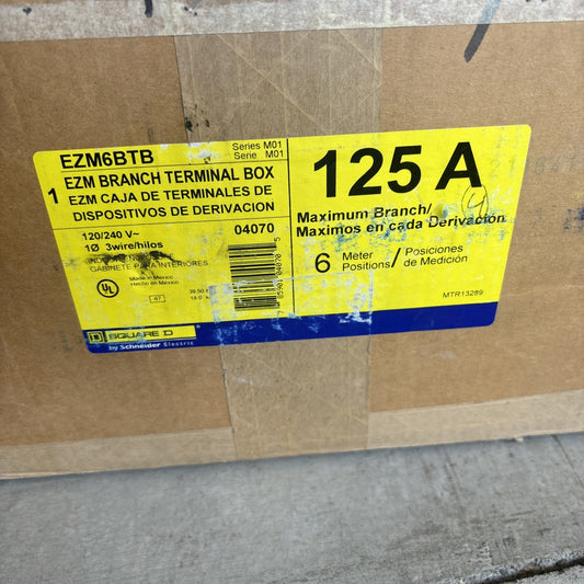 Square D/Schneider Electric EZM Branch Terminal Box EZM6BTB 125A, 120/140 V~0