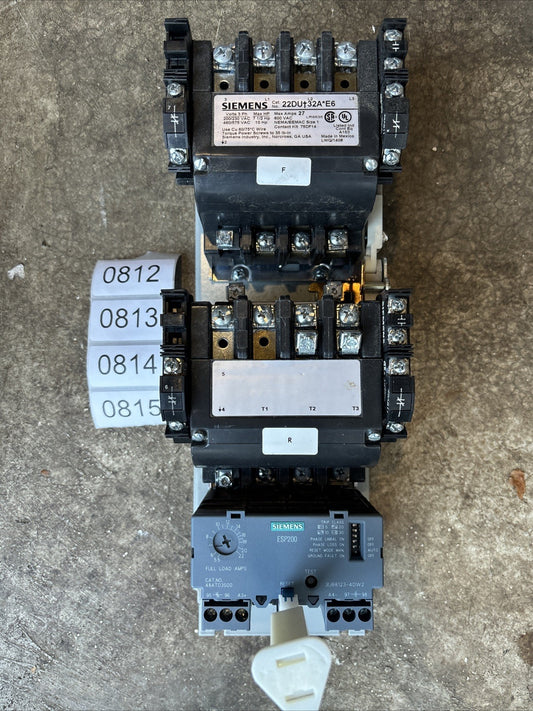 Siemens Motor Starter Size 1 Reversing 22DU+32A*E6 120 Volt Coil Siemens ESP2000