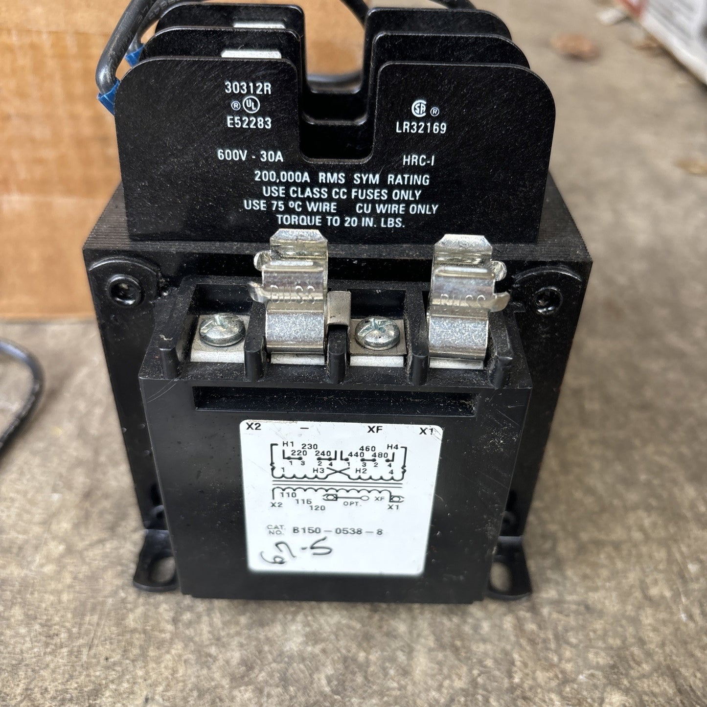 JOSLYN CLARK,KTR672,TRANSFORMER 45VA 240/480 VOLT .045 KVA NEW OLD STOCK6