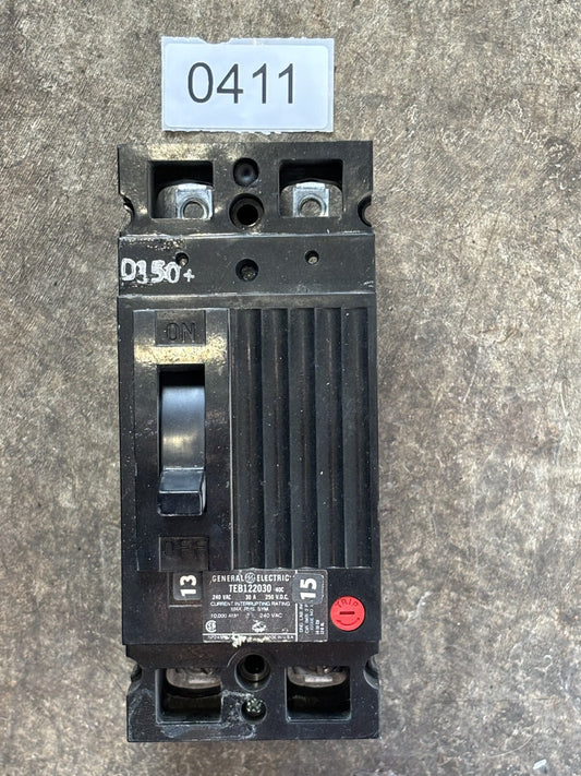 General Electric TEB122030 Circuit Breaker 30 Amp 2 Pole 240 Vac0
