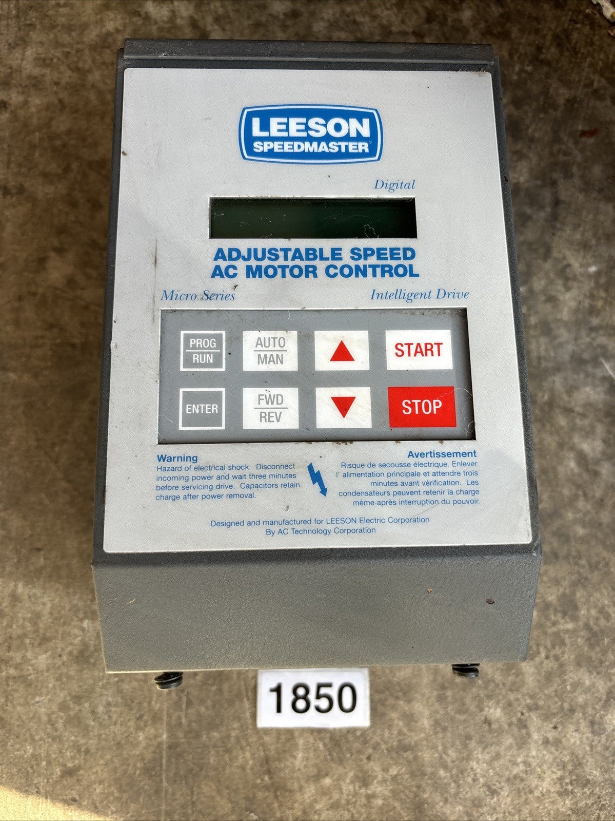 LEESON 174925.00 Variable Speed Drive VFD 480 590V 3PH 1Hp AC Motor0