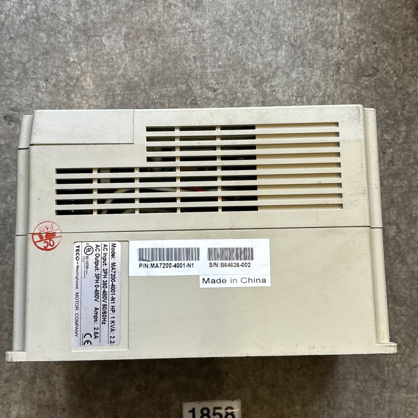 Westinghouse Teco Ma7200 4001 N1 Frequency Inverter3