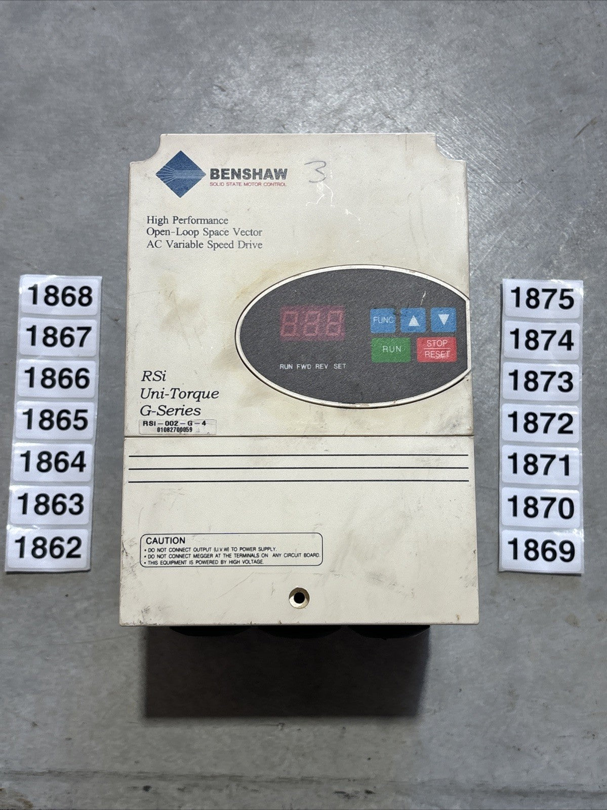 BENSHAW AC VARIABLE SPEED DRIVE 380-460V INPUT 2 HP 3 PHASE  RSi-002-G-40