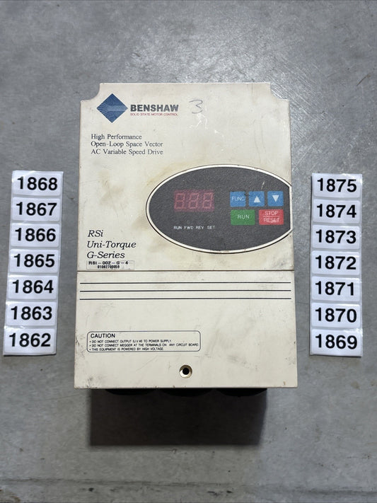 BENSHAW AC VARIABLE SPEED DRIVE 380-460V INPUT 2 HP 3 PHASE  RSi-002-G-40
