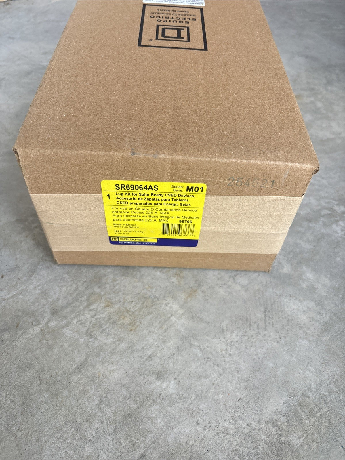 Square D SR69064AS Lug Kit for Solar Ready CSED Devices New Sealed0