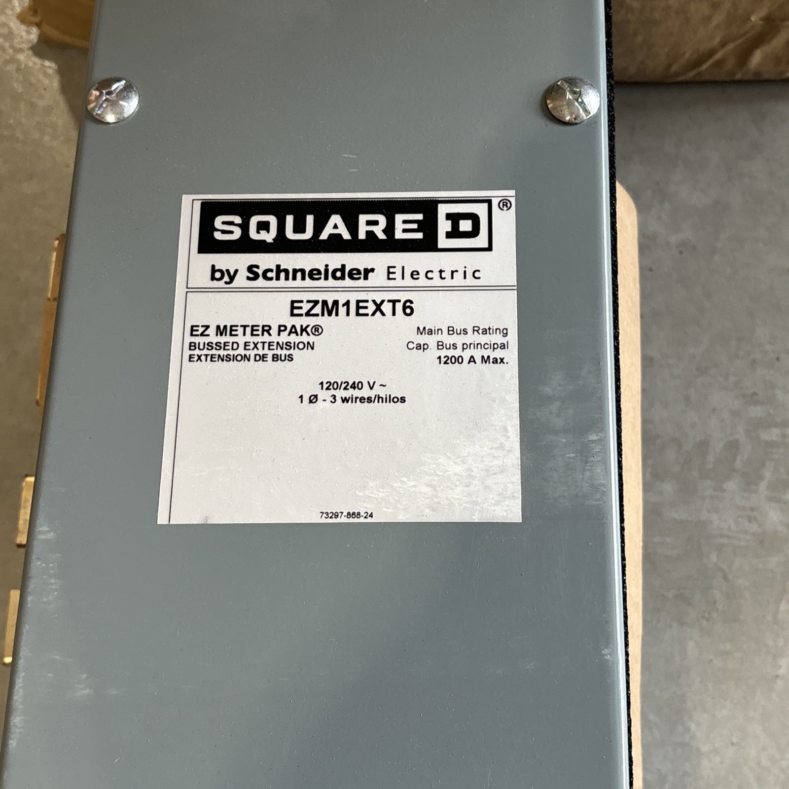 Square D  EZM1EXT6 1200 Amp EZ METER PAK Bussed Extension New In Box3