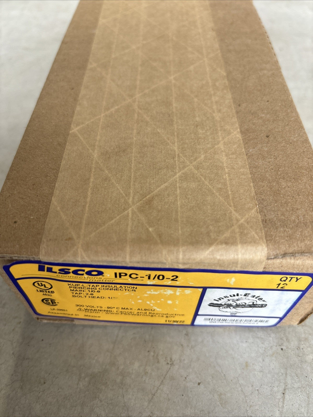 Case Of 12 ILSCO Kupler IPC 1/0 2 300v 1/0 #8 Insulation Piercing Tap Connetor2