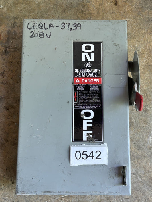 General Electric TGN3321 General Duty Safety Switch 30 Amp 240 Vac0