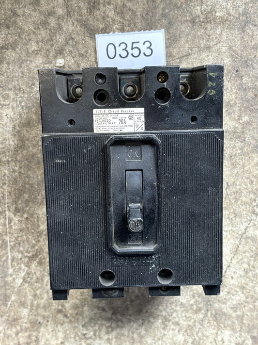 ITE EF3 B020 Circuit Breaker 20 Amp 3 Pole 240 Vac0