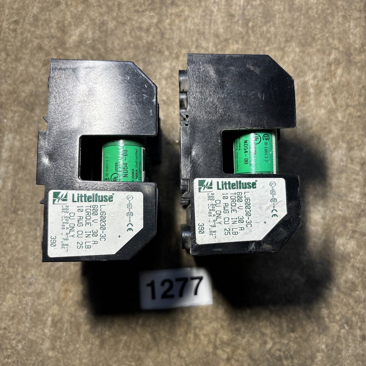 Littlefuse LJ60030 3C Fuse Holder  Lot Of 2 With Fuses1