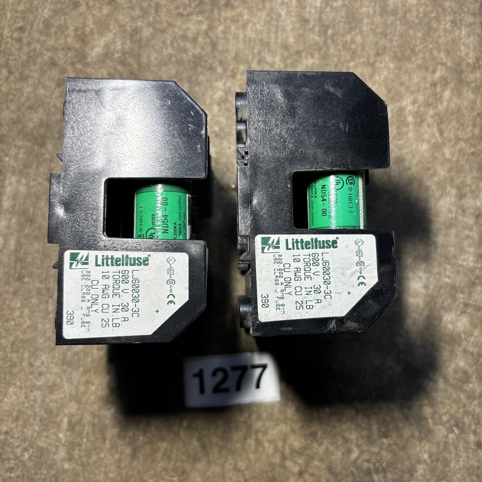 Littlefuse LJ60030 3C Fuse Holder  Lot Of 2 With Fuses1