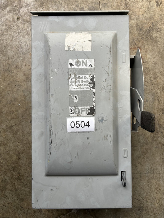Siemens GF322NR Fusible General Duty Safety Switch 60 Amp 240 Vac0