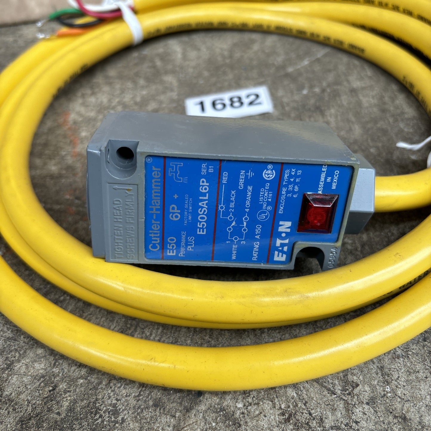 Cutler Hammer E50SAL6P, Prewired Limit Switch with 12' 16AWG 5/C   NEW2
