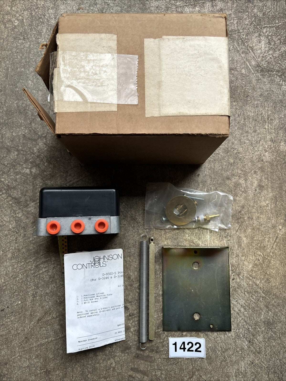 Johnson Controls D 9502 5 Pneumatic Pilot Positioner 0