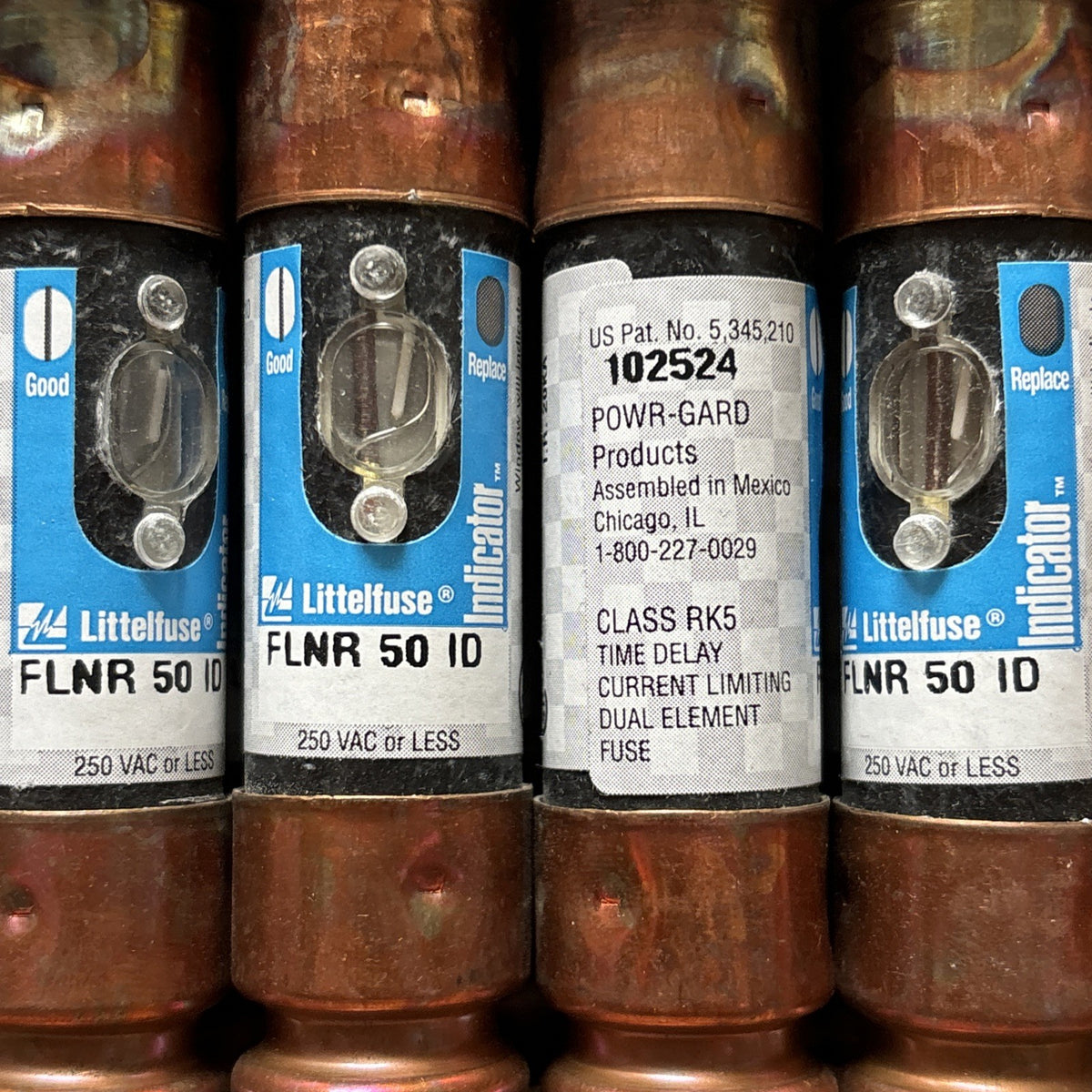 Case Of 10 Littelfuse FLNR 50 ID Class RK5 Time Delay Fuse 50A 250VAC2