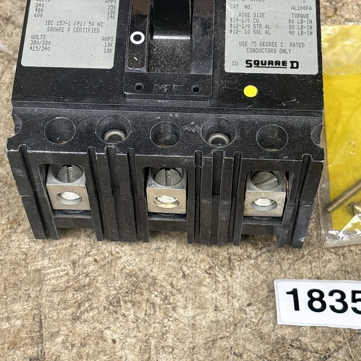 Square D FAL360401021 Interruttore circuito industriale 40 Amp 3 poli3