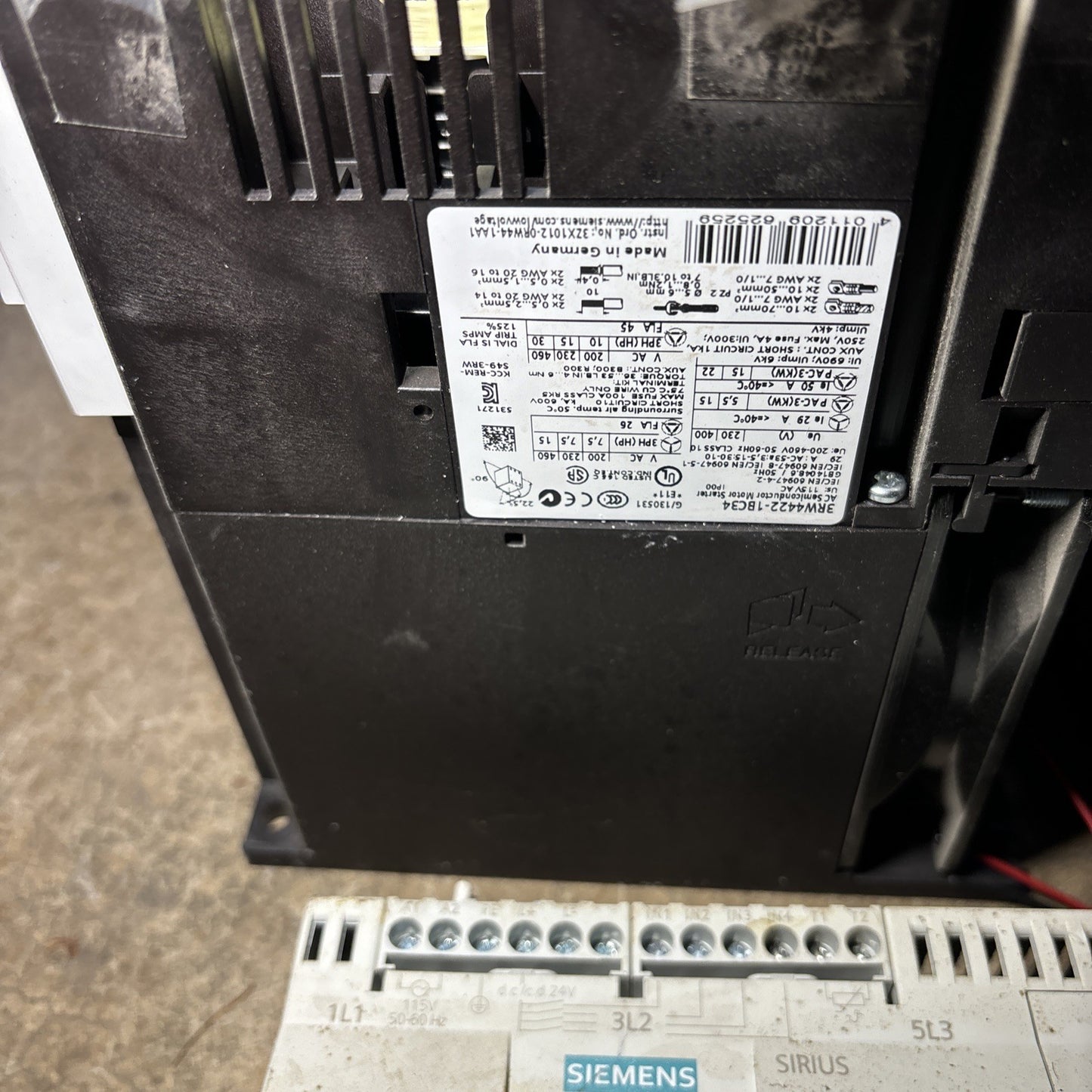 SIEMENS 3RW4422 1BC34 DRIVE Lot Of 3 Read7