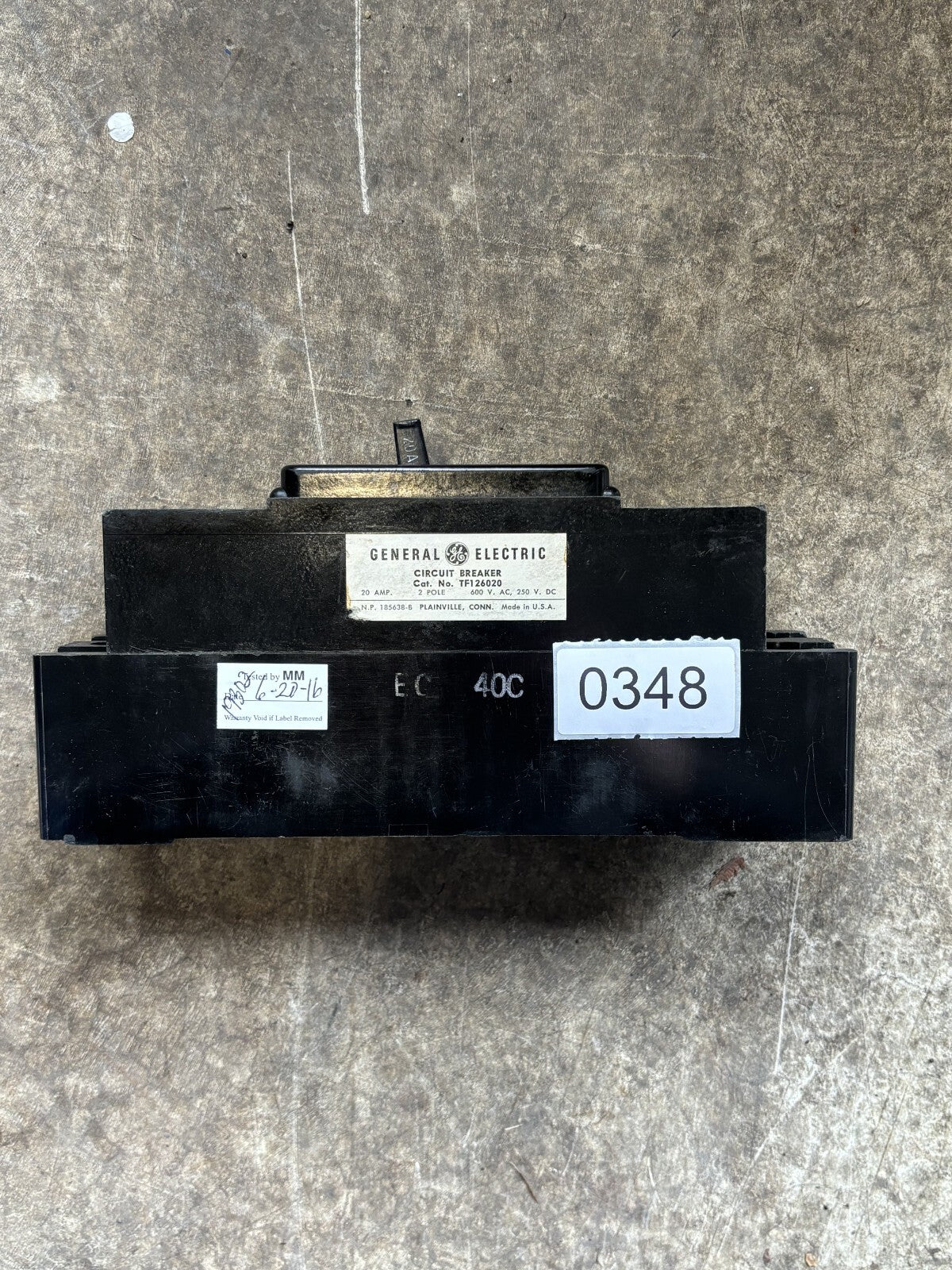 General Electric TF126020 Circuit Breaker 20 Amp 2 Poles 600 Vac1