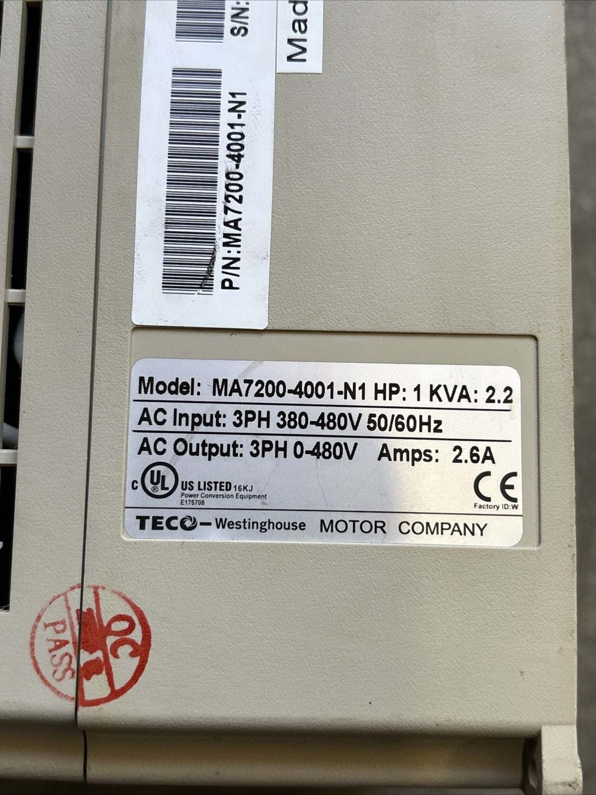 Westinghouse Teco Ma7200 4001 N1 Frequency Inverter2